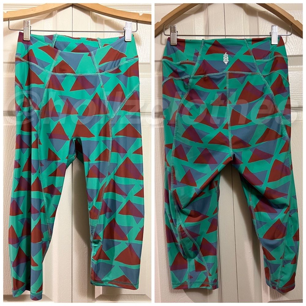 NWOT Free People Make Way Printed Rasher Legging Green S - Picture 2 of 11